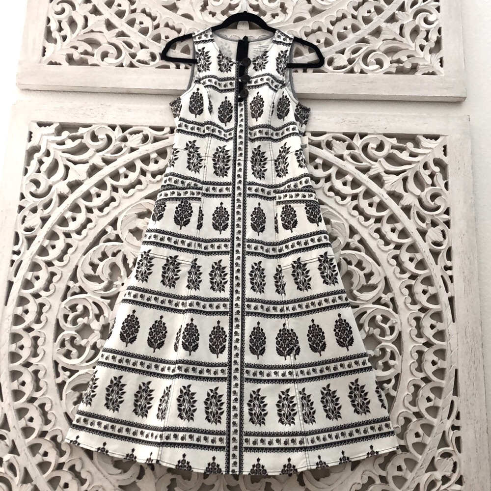ANTHROPOLOGIE Rare Woodblock Midi Dress 6